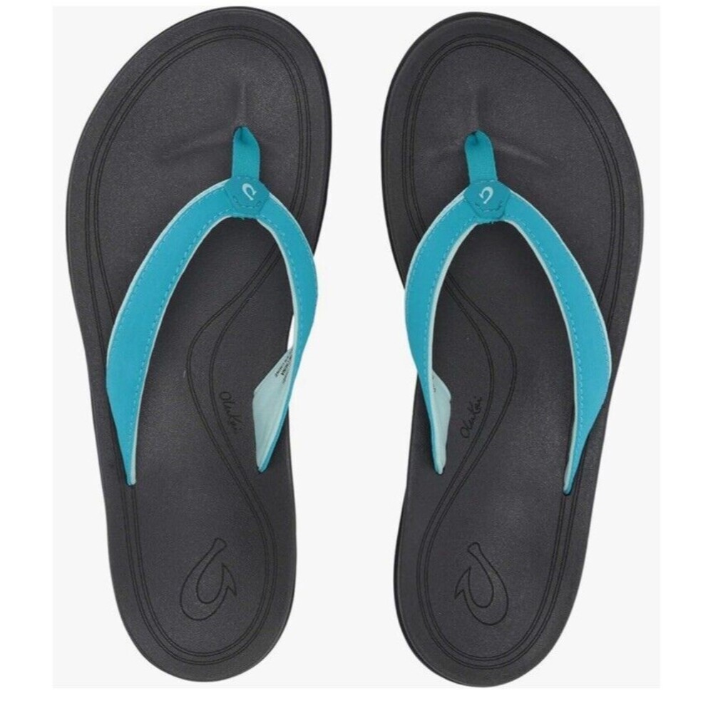 Olukai Women’s Punua Flip Flops Sandals Kai Blue Dark Shadow Sz 11 NWT
